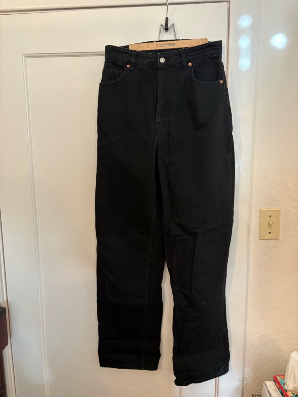 Topshop high rise straight leg jean